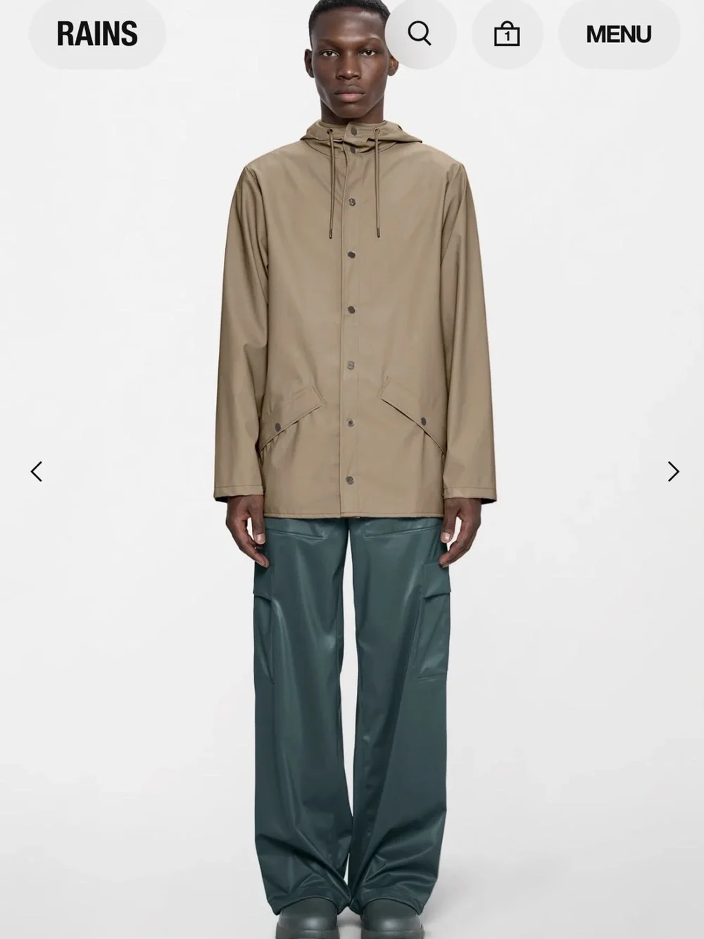 NWT Rains Jacket W3 in Dune (Size S) Unisex